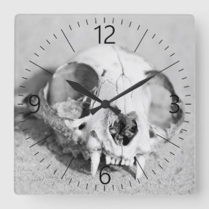 Horloge Carrée Le crâne de l'animal