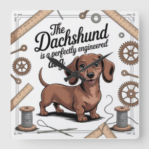 Horloge Carrée Le Dachshund Est Un Chien Parfaitement Conçu