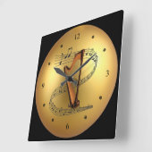 Horloge Carrée Le Défilé musical (Angle)