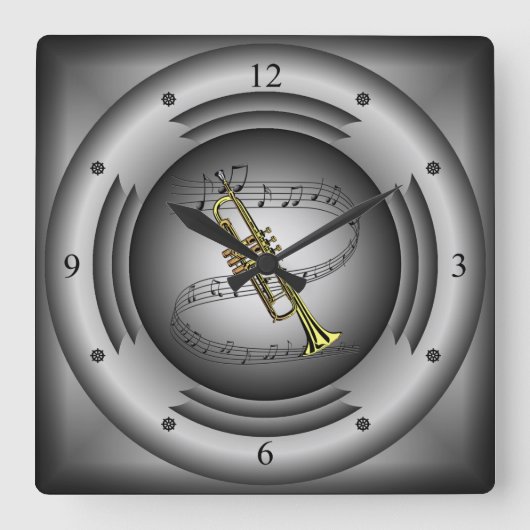Horloge Carrée Le Défilé musical (Recto)