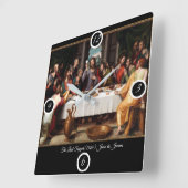 Horloge Carrée Le Dernier souper (Angle)