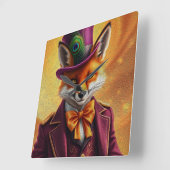 Horloge Carrée Le diplomate Sly Fox (Angle)