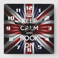 Le drapeau britannique et Keep calm and Rock On