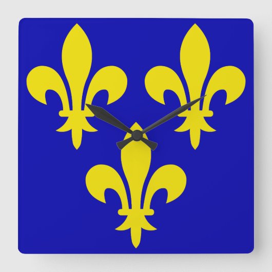 Horloge Carrée Le drapeau médiéval de France (Recto)