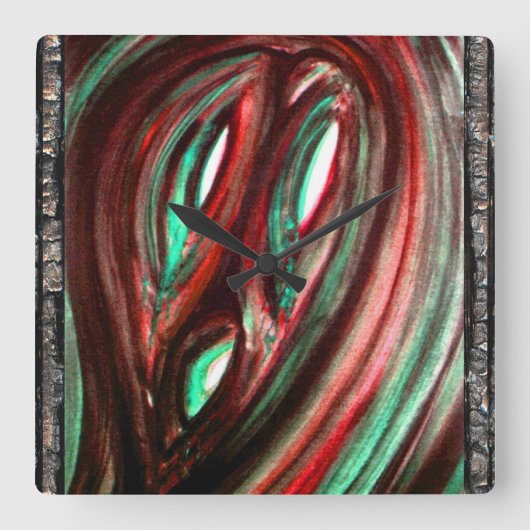 Horloge Carrée Le fantôme de la solitude (Recto)