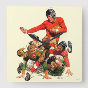 Horloge Carrée Le football d'université