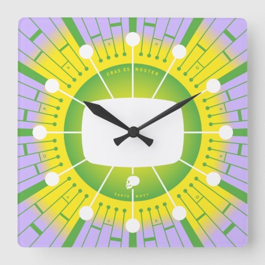 Horloge Carrée Le futur est à nous (Recto)