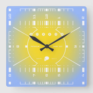 Horloge Carrée Le futur est maintenant