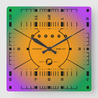 Horloge Carrée Le futur est maintenant