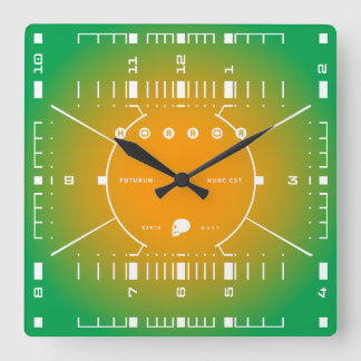 Horloge Carrée Le futur est maintenant
