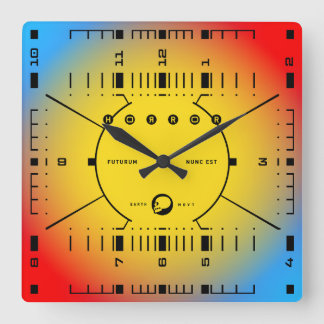 Horloge Carrée Le futur est maintenant