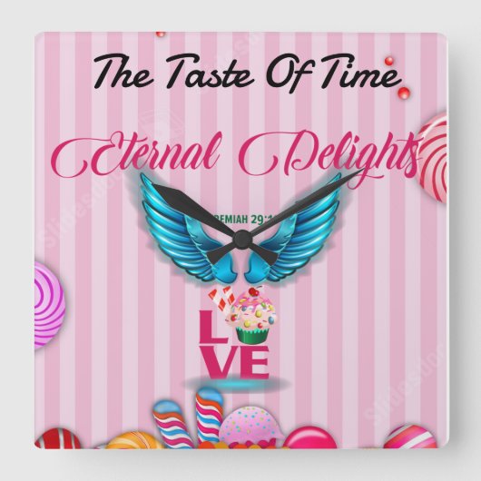 Horloge Carrée Le "Goût Du Temps" (Recto)