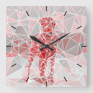 Horloge Carrée Le Grand Danois - l'Apollon des chiens