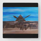 Horloge Carrée Le Grand Sphinx et la Pyramide de Khafre (Recto)
