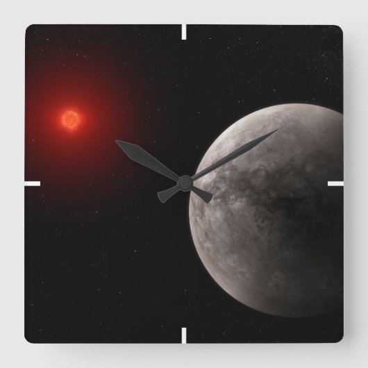Horloge Carrée Le Hot Rocky Exoplanet Trappist-1 B. (Recto)