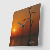 Horloge Carrée Le Lac Kariba (Angle)