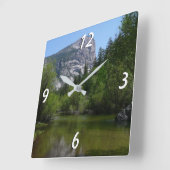 Horloge Carrée Le lac Mirror I dans le parc national de Yosemite (Angle)
