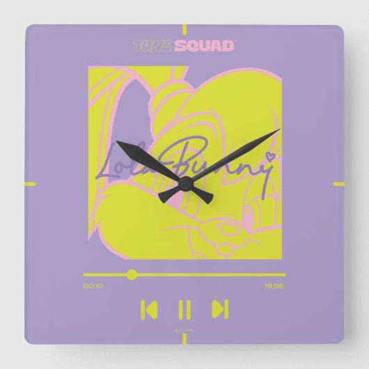 Horloge Carrée Le Lecteur de Lola (Recto)