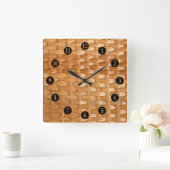 Horloge Carrée Le Look of Lactransversalement Wicker Basketweave (Maison)