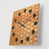 Horloge Carrée Le Look of Lactransversalement Wicker Basketweave (Angle)