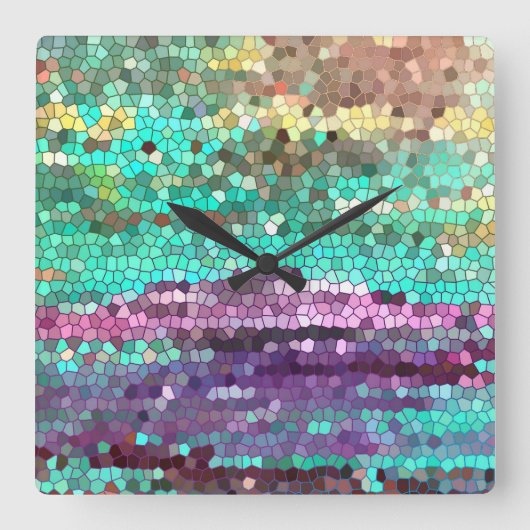 Horloge Carrée Le matin a cassé l'horloge (Recto)