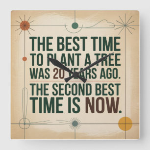 Horloge Carrée Le Meilleur Moment Pour Planter Un Arbre Était Il