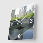 Horloge Carrée Le mémorial national du 11 septembre (Angle)