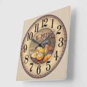 Horloge Carrée Le Miel (miel) (Angle)