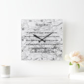 HORLOGE CARRÉE LE MUR CARRÉ DE PRIÈRE DU SEIGNEUR (Maison)