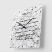 HORLOGE CARRÉE LE MUR CARRÉ DE PRIÈRE DU SEIGNEUR (Angle)