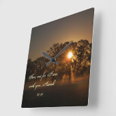 Horloge Carrée Le mur de l'inspiration (Angle)