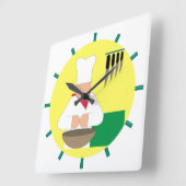 Horloge Carrée Le Patron de Kitchen Clock (Angle)