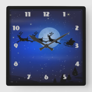 Horloge Carrée Le Père Noël