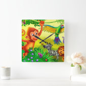 Horloge Carrée Le Petit Animal (Maison)