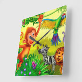 Horloge Carrée Le Petit Animal (Angle)