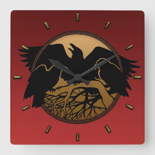 Horloge Carrée Le poison de Wall Clock Bird (Recto)