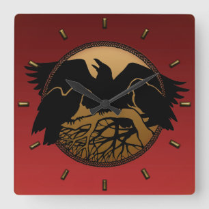 Horloge Carrée Le poison de Wall Clock Bird