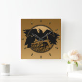 Horloge Carrée Le poison de Wall Clock Bird (Maison)