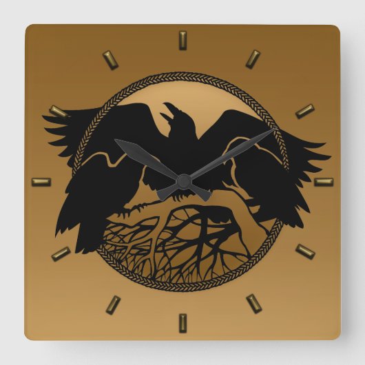 Horloge Carrée Le poison de Wall Clock Bird (Recto)