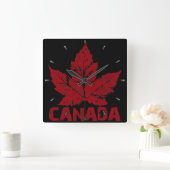 Horloge Carrée Le poison de Wall Clock Cool Canada (Maison)