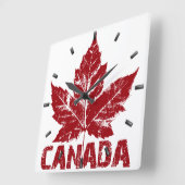 Horloge Carrée Le poison de Wall Clock Cool Canada (Angle)
