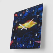Horloge Carrée Le poisson rouge, Paul Klee (Angle)