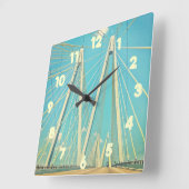 Horloge Carrée Le pont Fred Hartman (Angle)