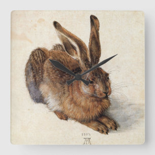 Horloge Carrée LE RABBIT ( Jeune Lièvre )