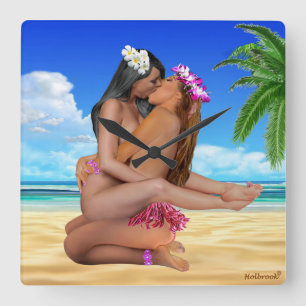 HORLOGE CARRÉE LE RESTREINTE KISS