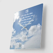 Horloge Carrée Le temps... (Angle)