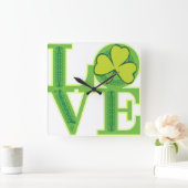 Horloge Carrée Le temps de l'amour ! (Maison)