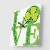 Horloge Carrée Le temps de l'amour ! (Angle)