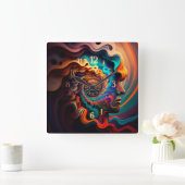 Horloge Carrée Le Temps Est Dans Votre Esprit (Maison)