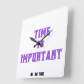 Horloge Carrée Le temps est important (Angle)